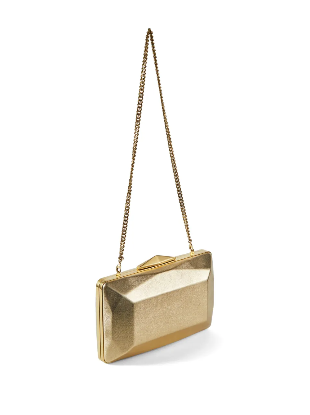Jimmy Choo Diamond Box metallic finish Clutch Bag Farfetch