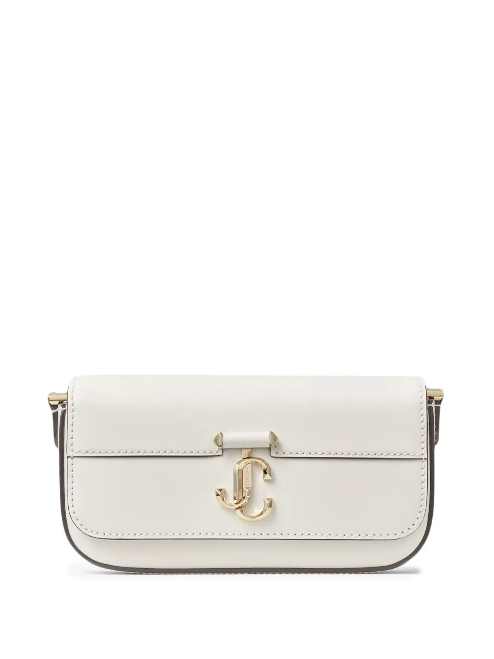 Jimmy Choo Mini Leather Avenue Shoulder Bag In White