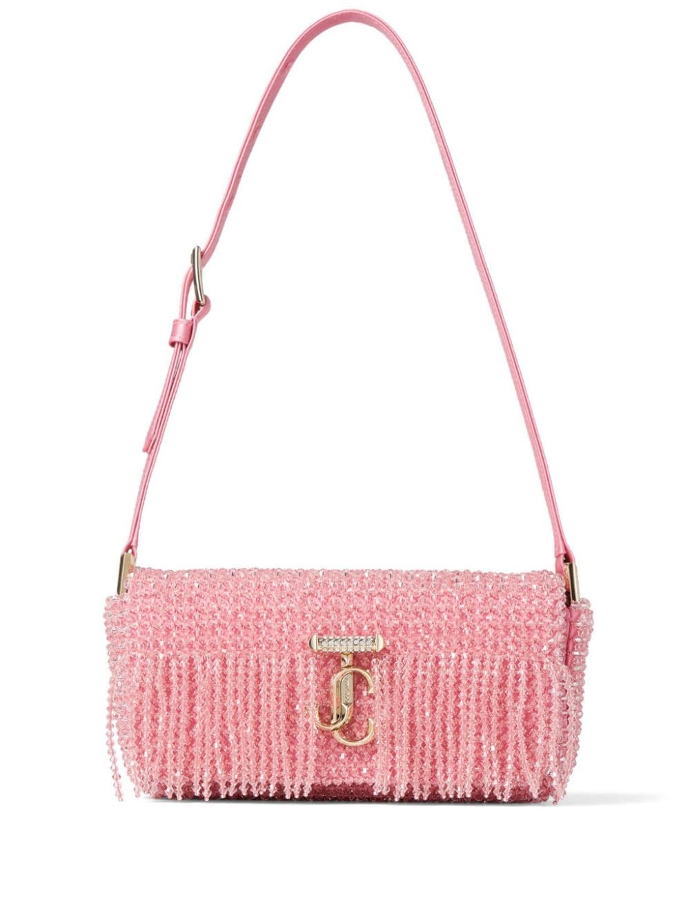 Jimmy Choo Mini Avenue Fringe-embellished Shoulder Bag In Pink