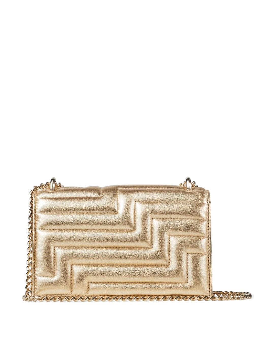 Shop Jimmy Choo Bohemia Quilted Mini Bag In Gold
