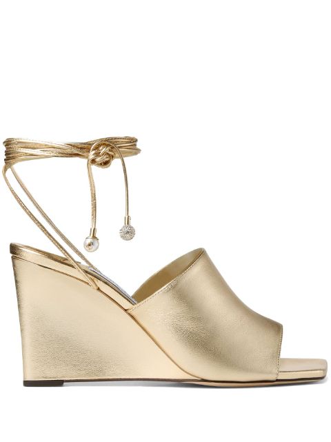 Jimmy Choo Elyna metallic wedge sandals Women