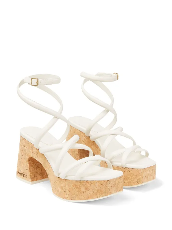 Jimmy Choo Cecelia 95mm Leather Sandals - Farfetch