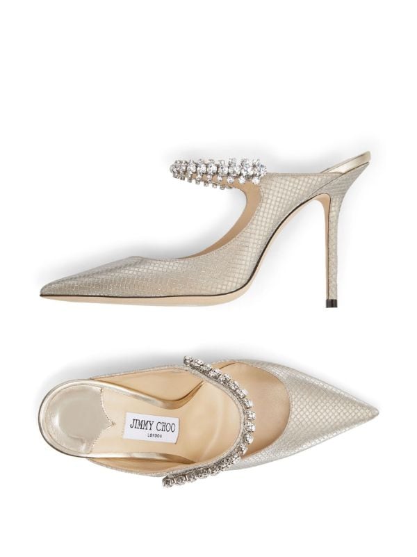 Jimmy Choo Bing 100mm snakeskin-effect Mules - Farfetch