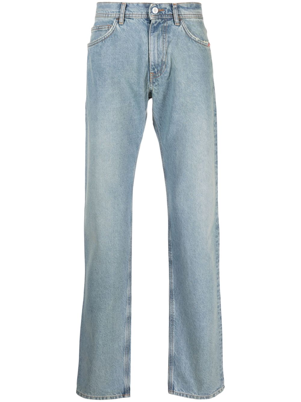 AMISH distressed-detail straight-leg jeans - Blue