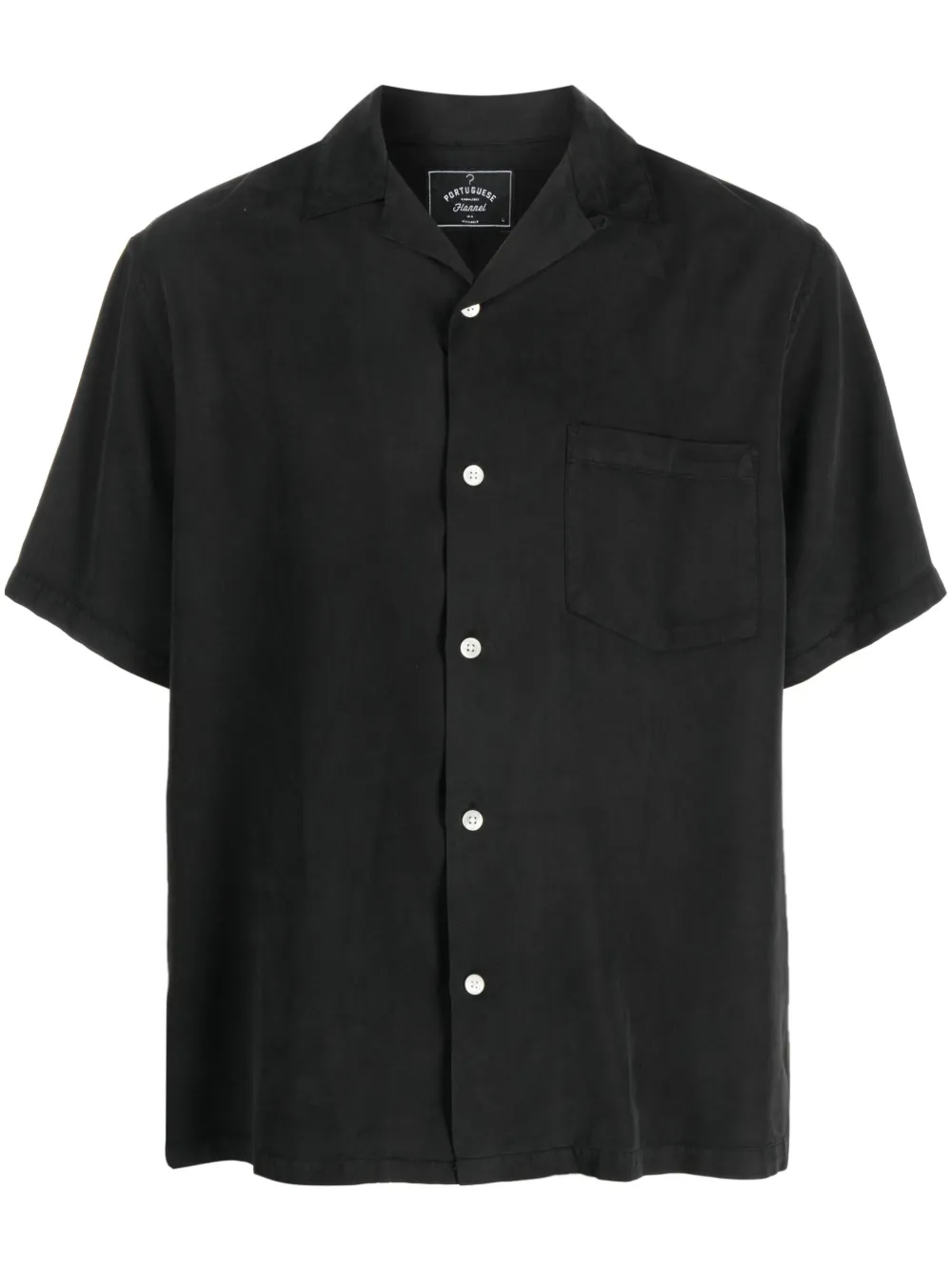 Portuguese Flannel Hemd aus Tencel - Schwarz