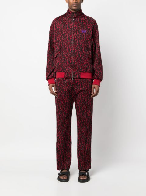 pintuck bold-checked trousers