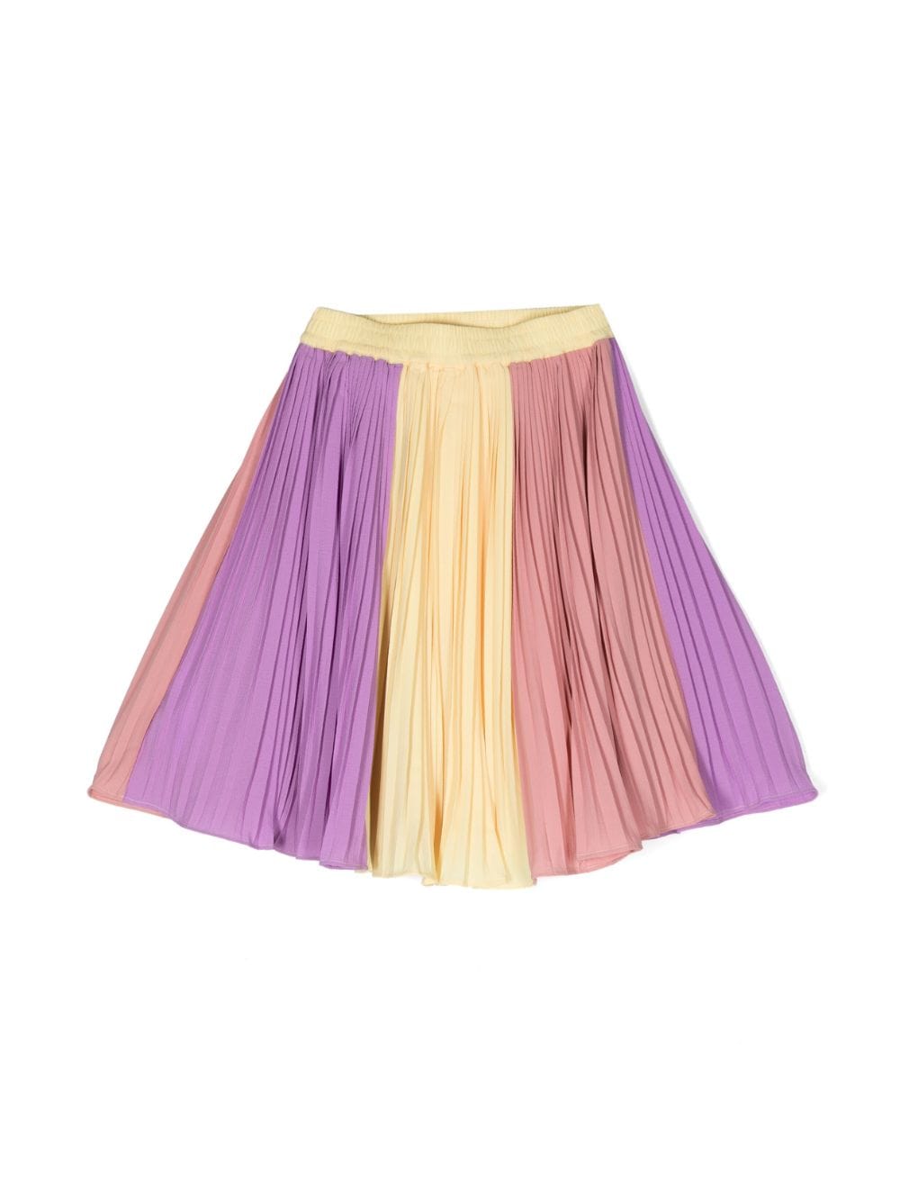 Shop Molo Bess Colour-block Pleated Skirt In Pink