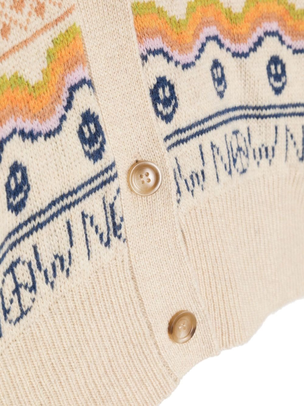 Shop Molo Gilly Monogram-pattern Cardigan In Neutrals