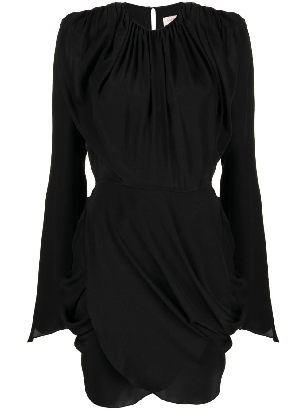 Materiel Wraparound Silk Dress In Black