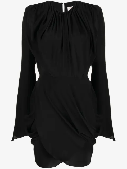 Materiel wraparound silk mini dress