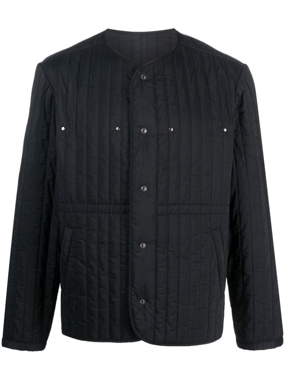 quilted press-stud fastening jacket