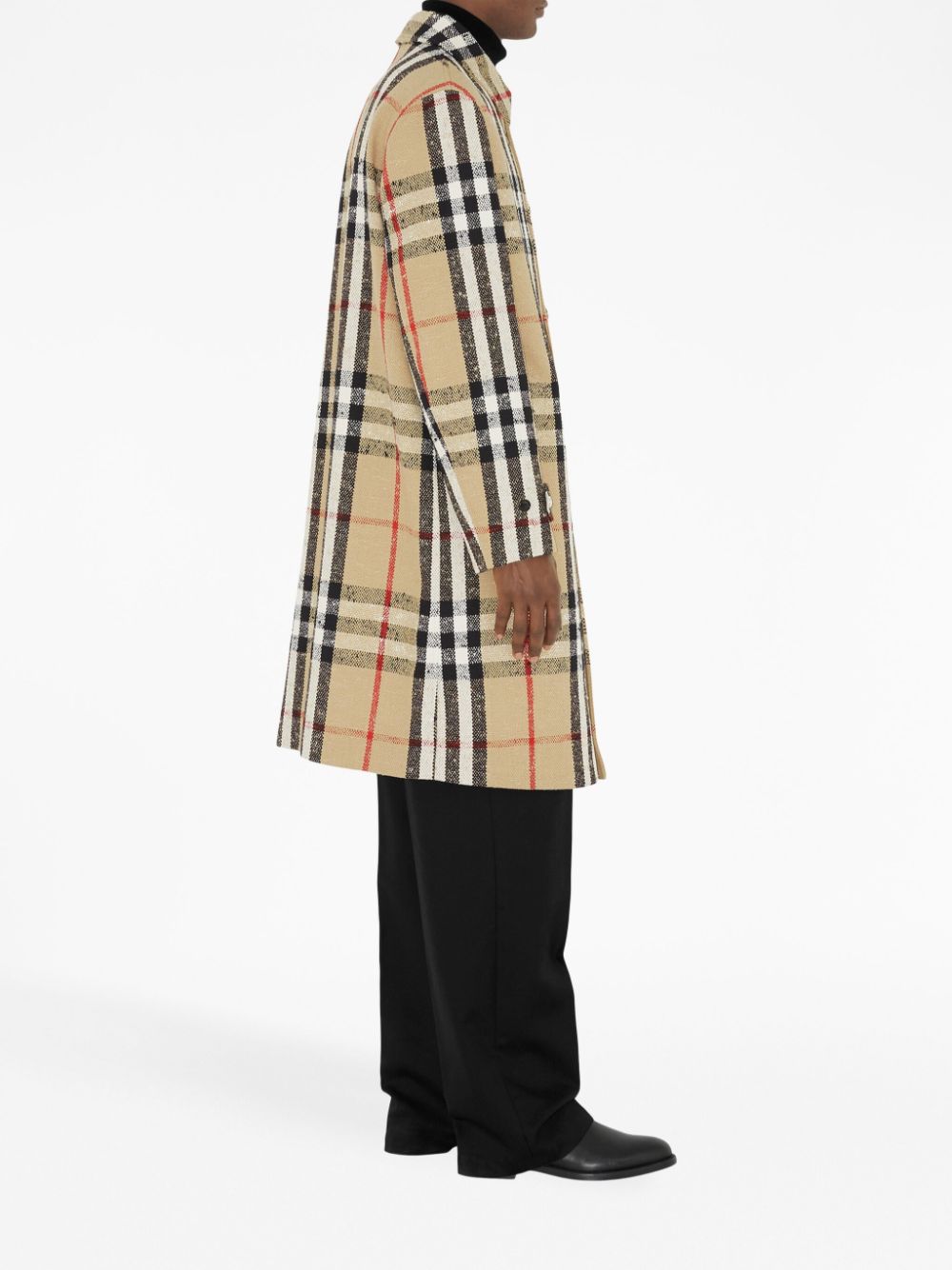 Shop Burberry Checked Bouclé Car Coat In Neutrals