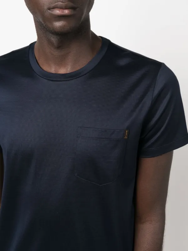 Moorer Satin crew-neck Cotton T-shirt | Blue | FARFETCH JO Moorer Satin crew-neck Cotton T-shirt | Blue | FARFETCH JO
