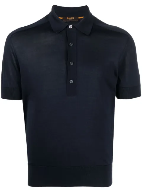 Moorer playera tipo polo de seda semitransparente 