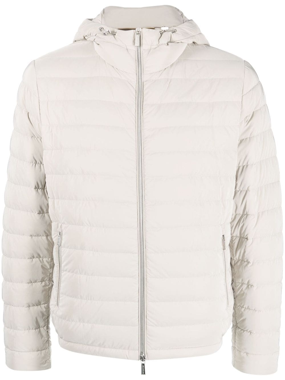 Moorer Feather-down Padded Jacket In Neutrals