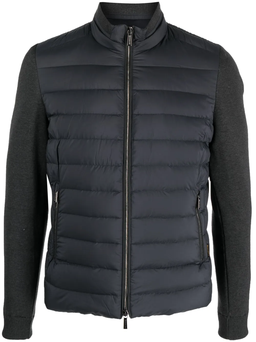 Moorer Padded Zip-up Down Gilet In Grey