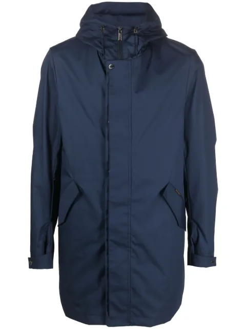 Moorer zip-up hooded parka 