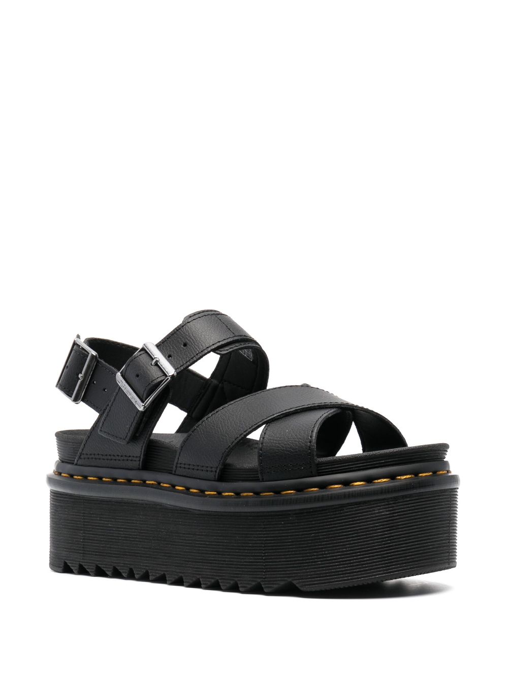 Shop Dr. Martens' Voss Ii Athena Leather Sandals In Schwarz