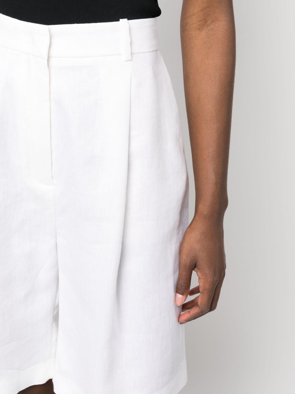 Shop Fabiana Filippi High-waisted Knee-length Shorts In White