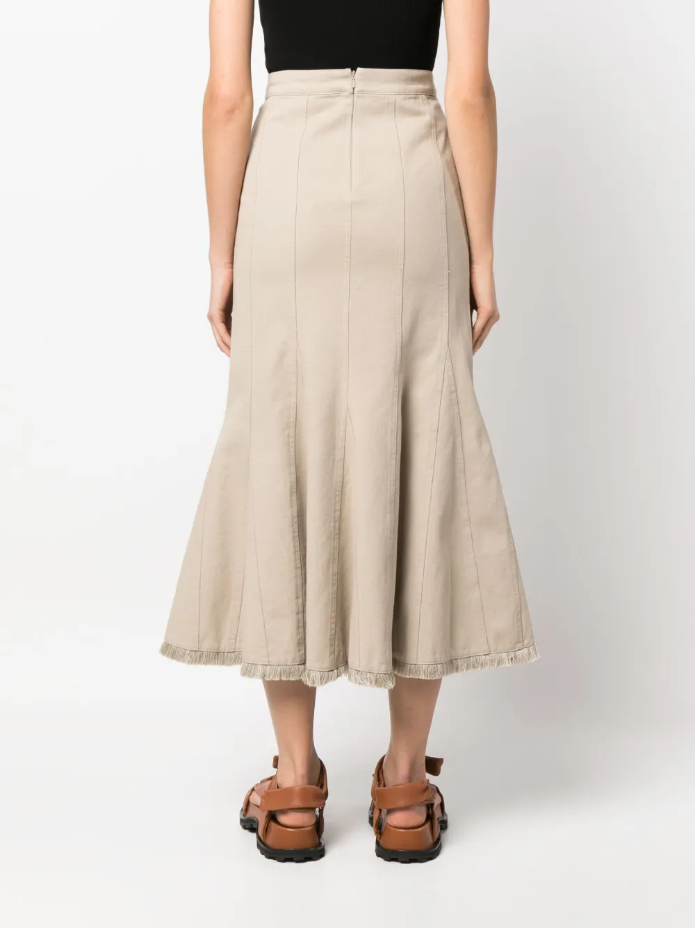 Max Mara Geplooide midi-rok Beige