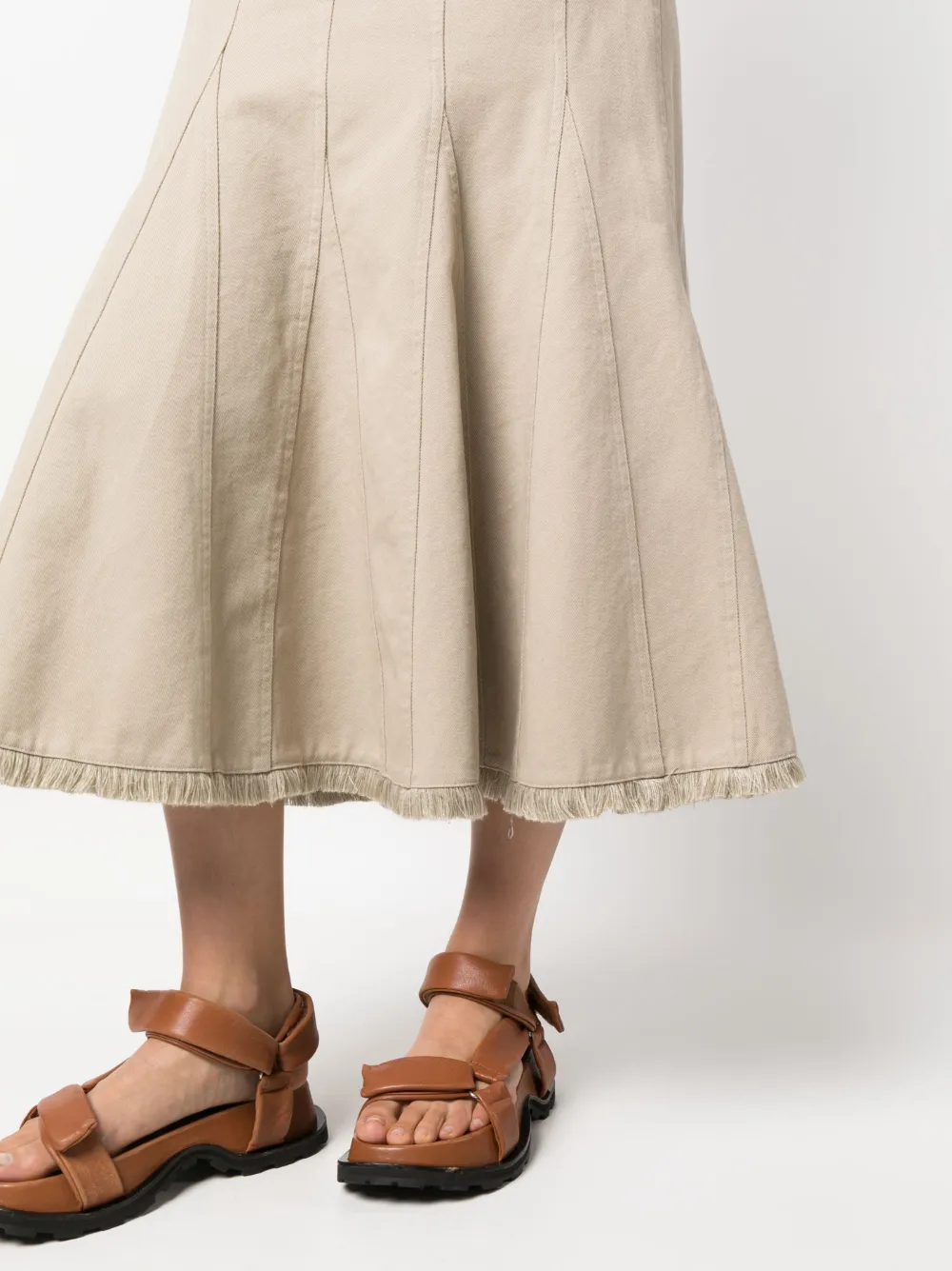 Max Mara Geplooide midi-rok Beige