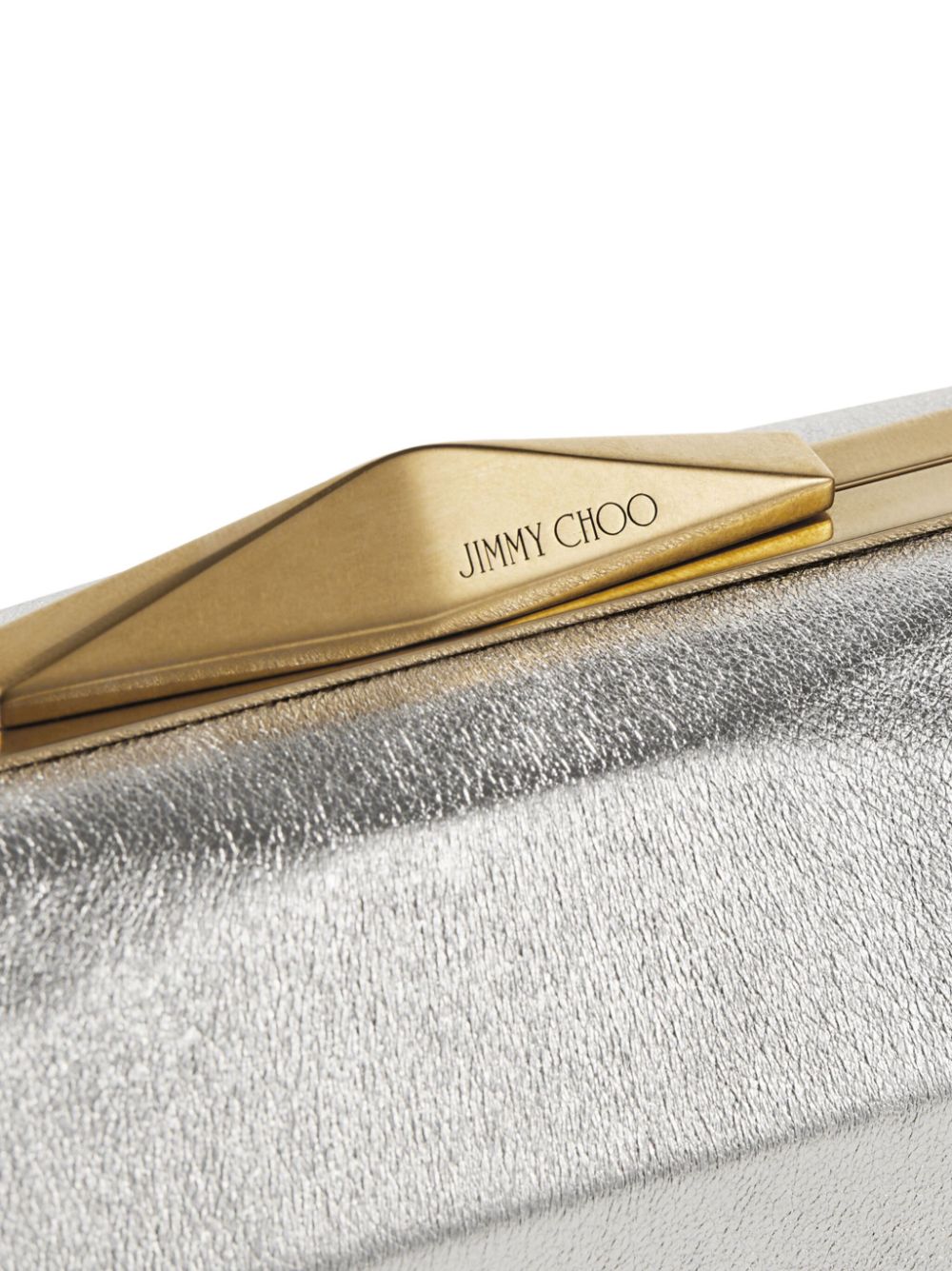 Shop Jimmy Choo Diamond Box Clutch Bag In Silver