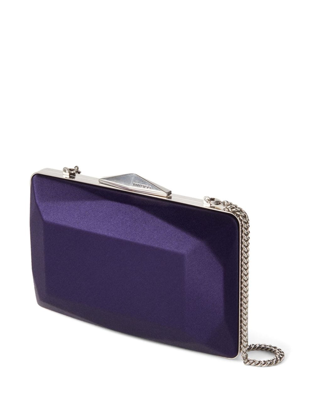 Shop Jimmy Choo Diamond Box Clutch Bag In Purple