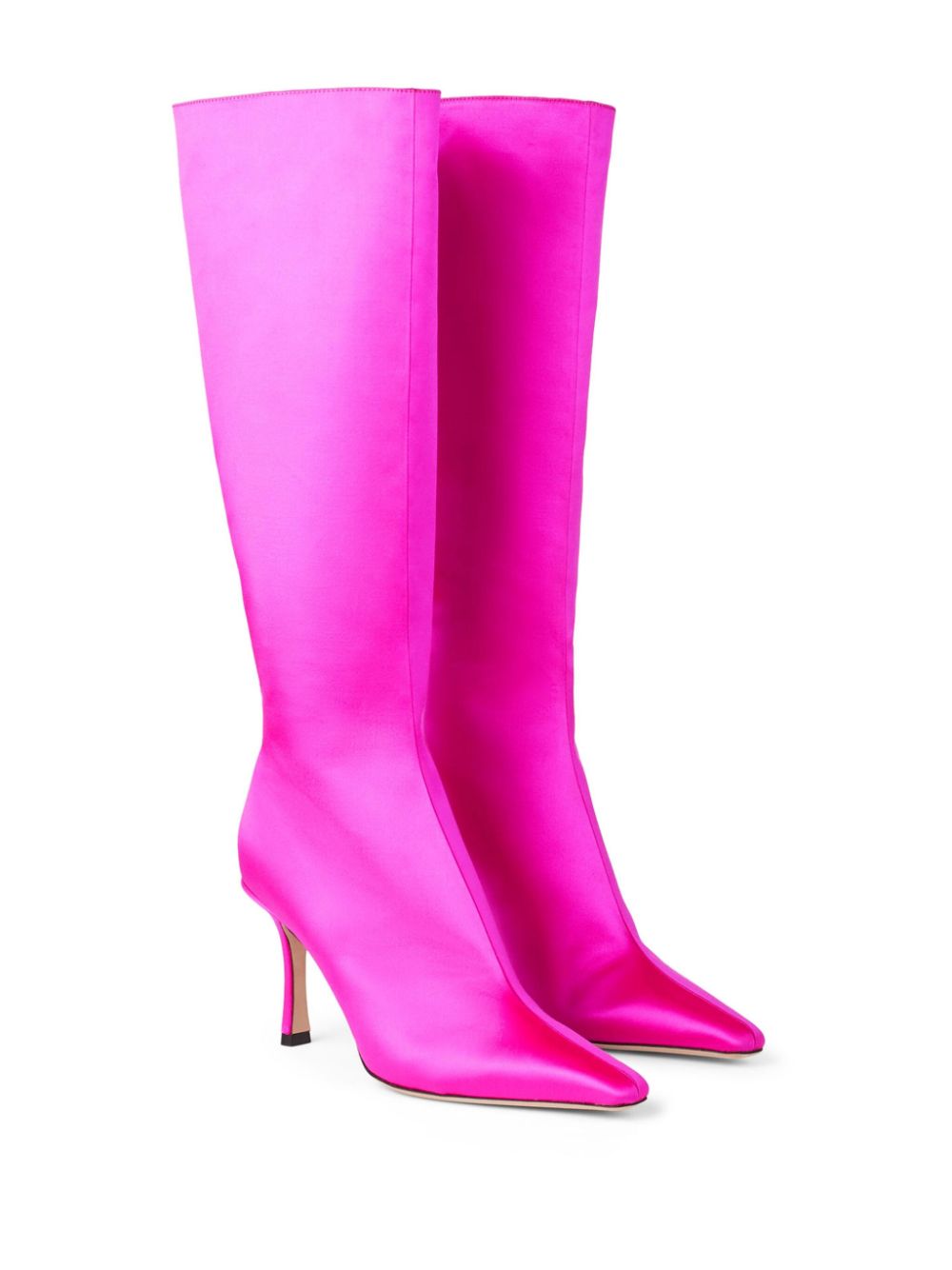 Jimmy Choo Agathe 85mm satin-finish boots Pink