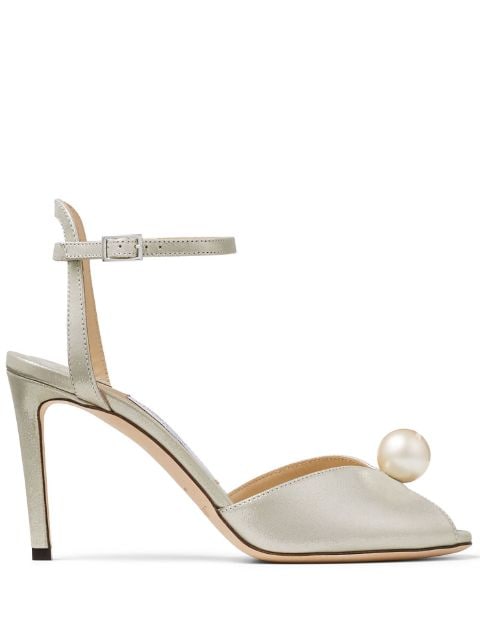 Jimmy Choo Sacora 85mm pearl-embellished sandals