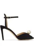 Jimmy Choo Sacora 85mm pearl-embellished sandals - Black