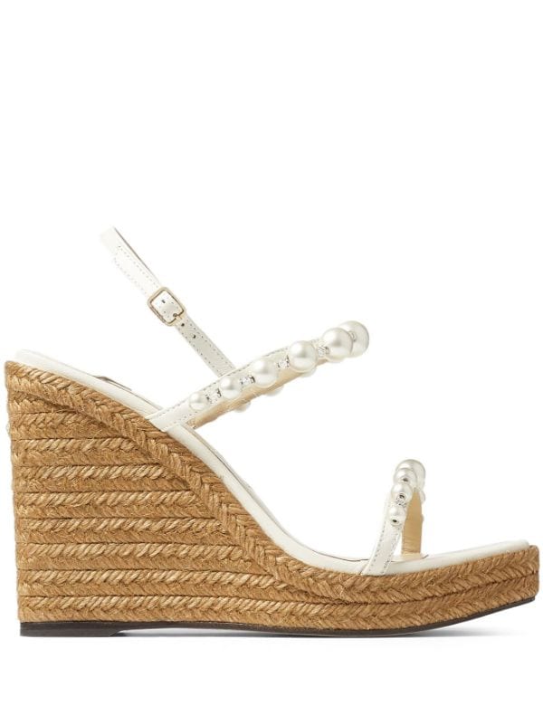 Louis Vuitton Logo Wedge Sandals - Farfetch