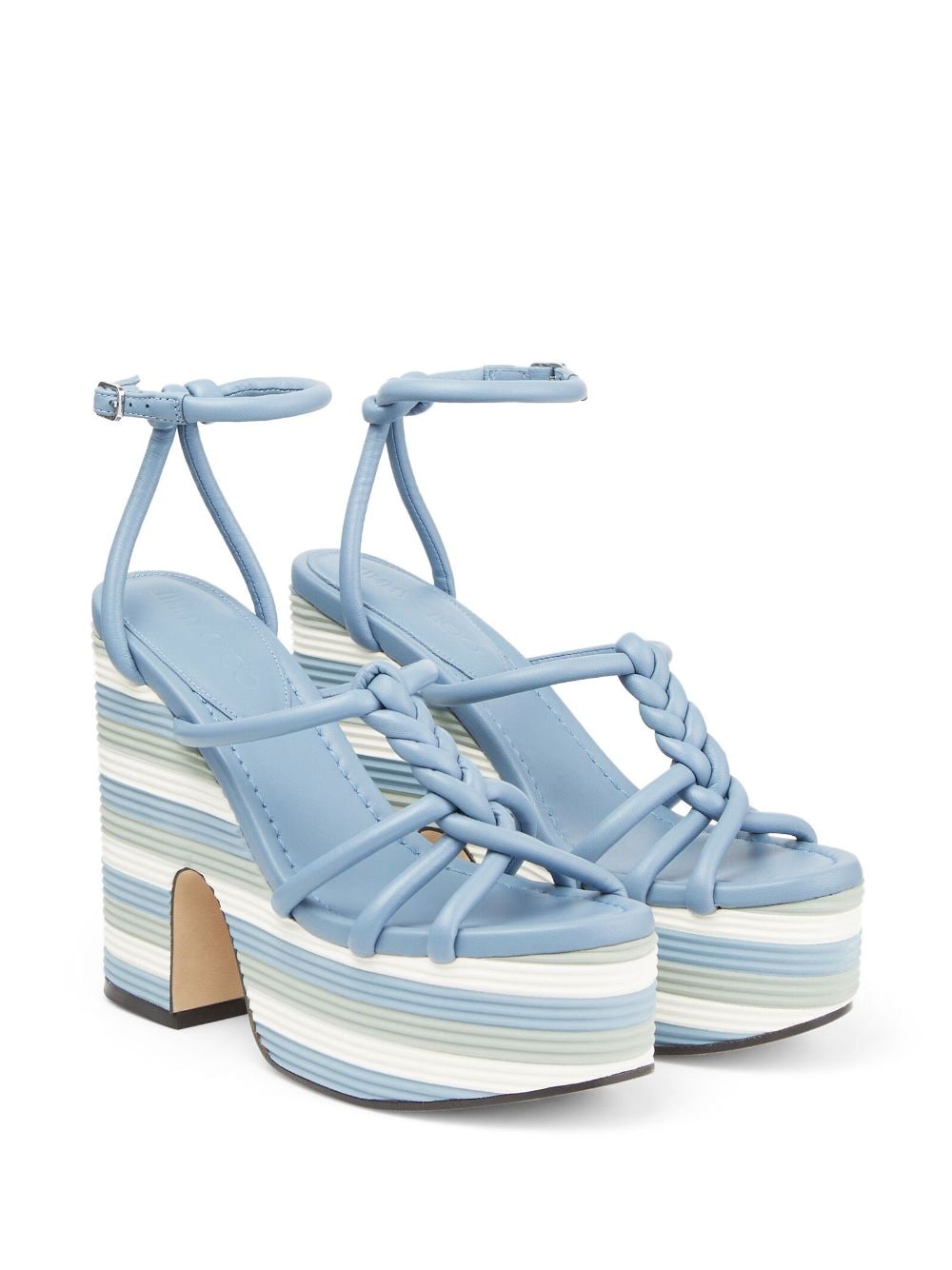 Jimmy Choo Clare sandalen met plateauzool - Blauw