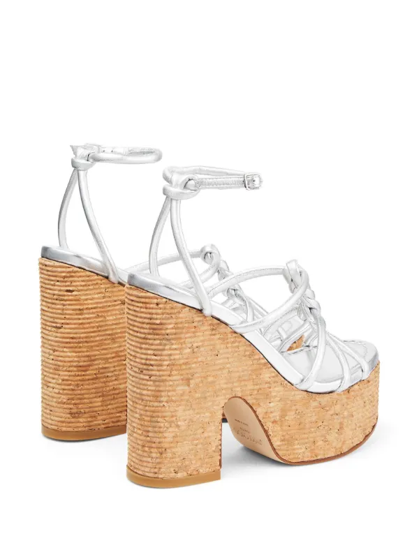 White leather sale wedge