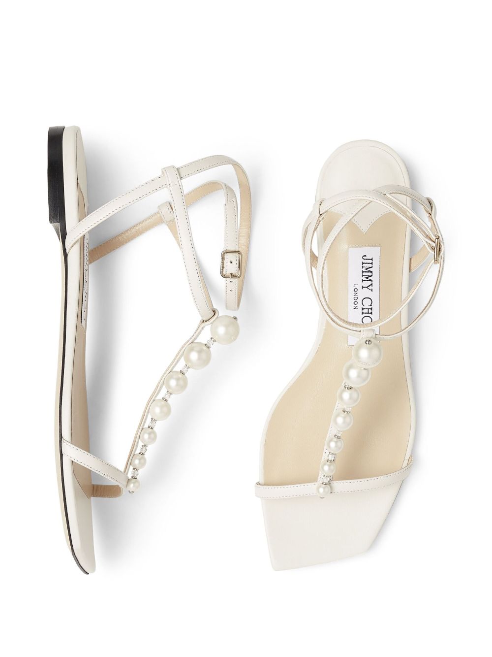 Jimmy Choo Amari pearl-embellished Leather Sandals - Farfetch