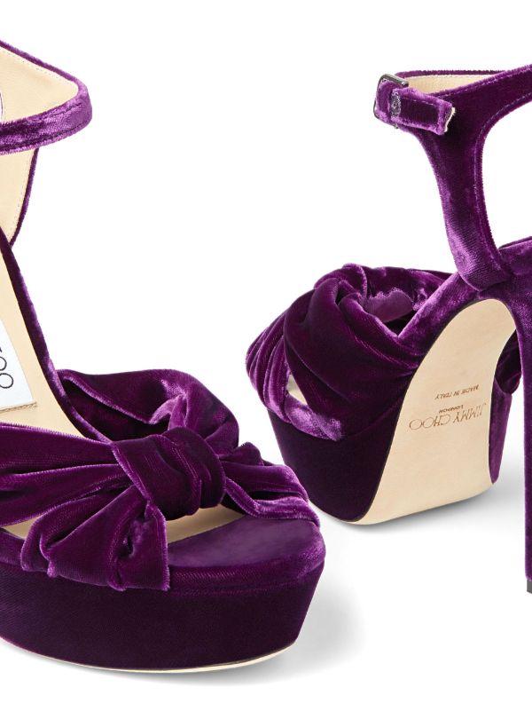 Purple 2024 velvet sandals