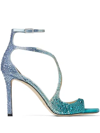 Jimmy Choo Azia ビジュートリム サンダル | ブルー | FARFETCH JP