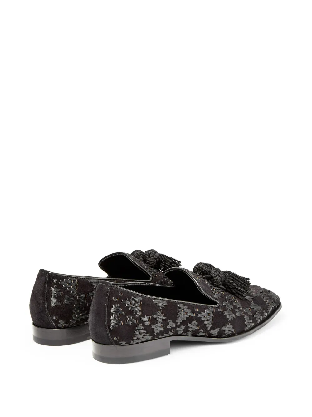 Jimmy Choo Foxley Tassel-detail Slippers In Schwarz