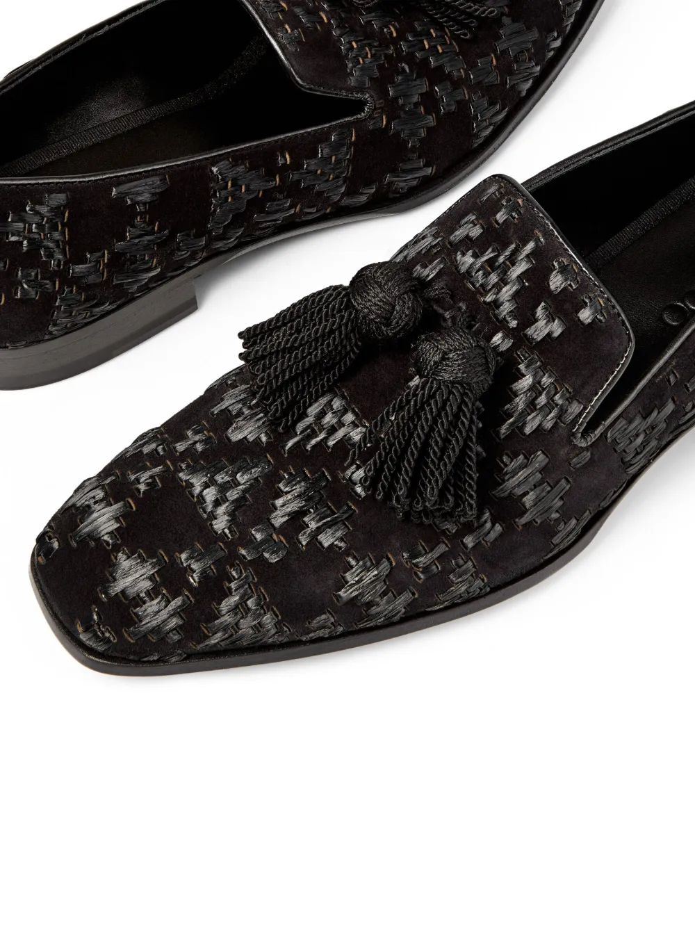 Jimmy Choo Foxley Tassel-detail Slippers In Schwarz