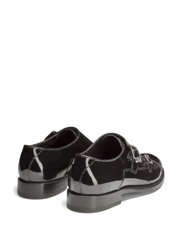 Jimmy Choo Finnion Leather Monk Shoes | Black | FARFETCH display picture 3