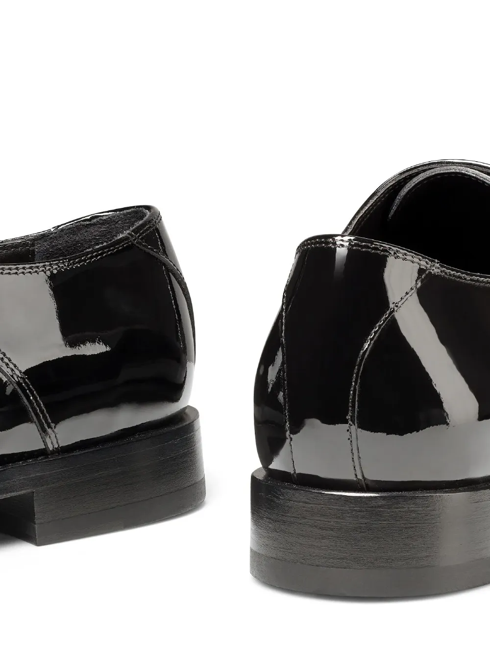 Jimmy Choo Black Patent Leather Double Monk Strap Oxfords Jimmy Choo Finnion Double-Strap Leather Monk Shoes In Black  main image 3