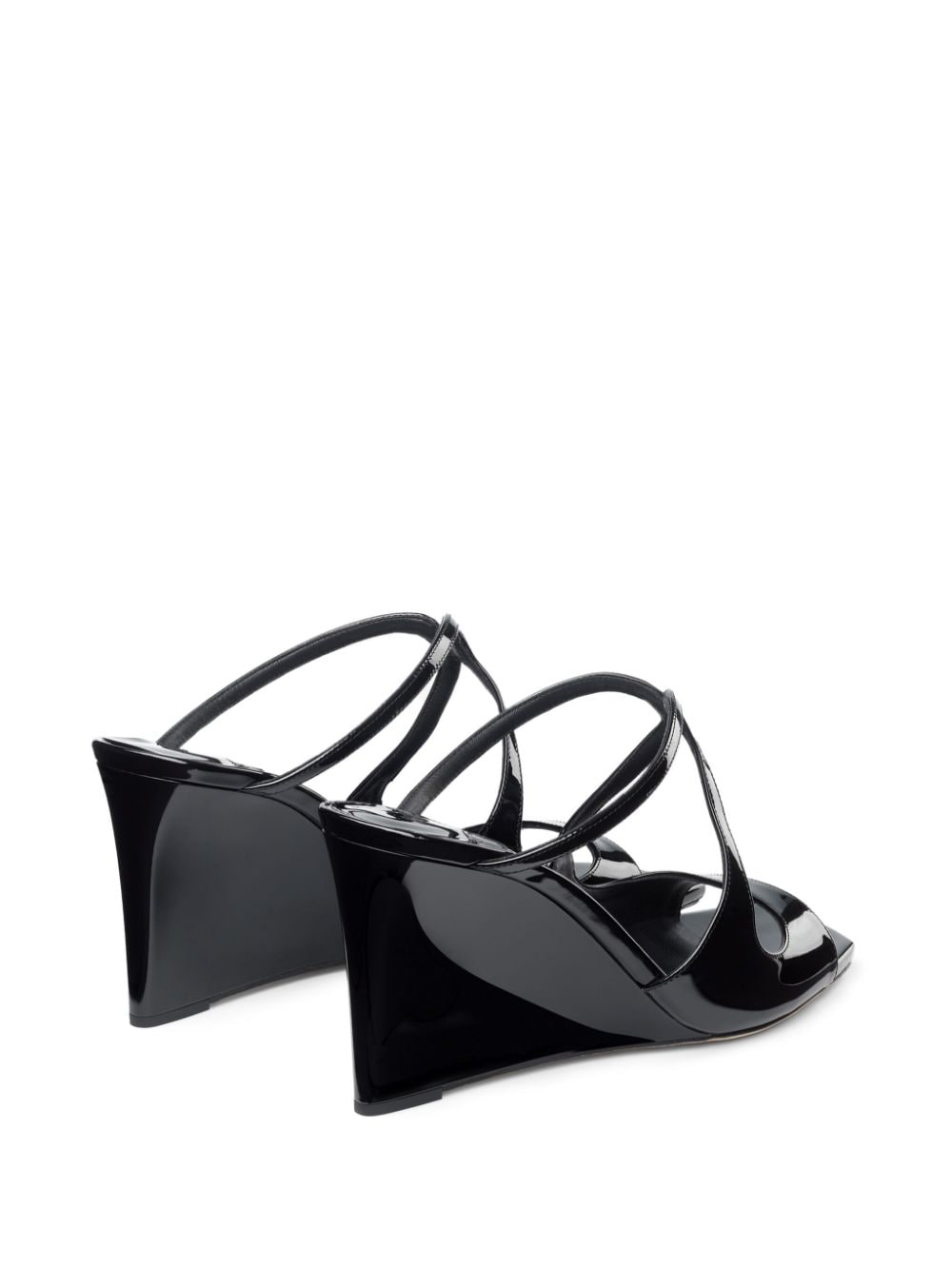 Shop Jimmy Choo Anise 85 Wedge Sandals In Black