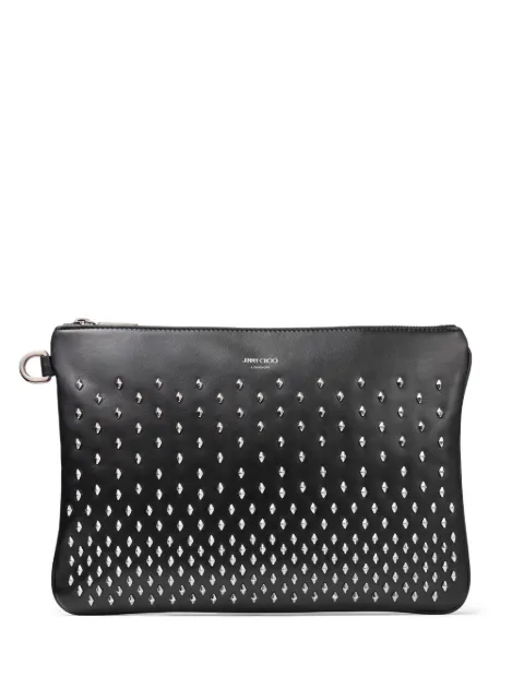 Jimmy Choo Derek leather clutch bag