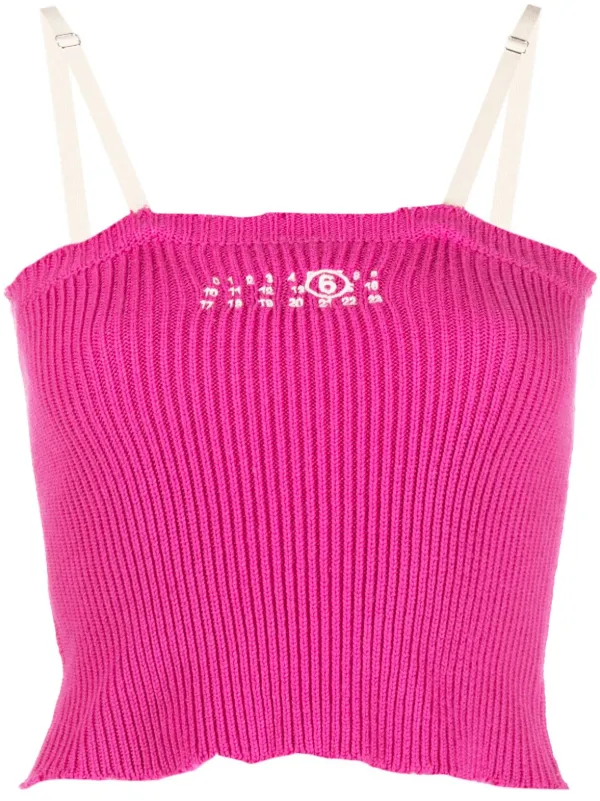 MM6 Maison Margiela クロップドニットトップ - Farfetch