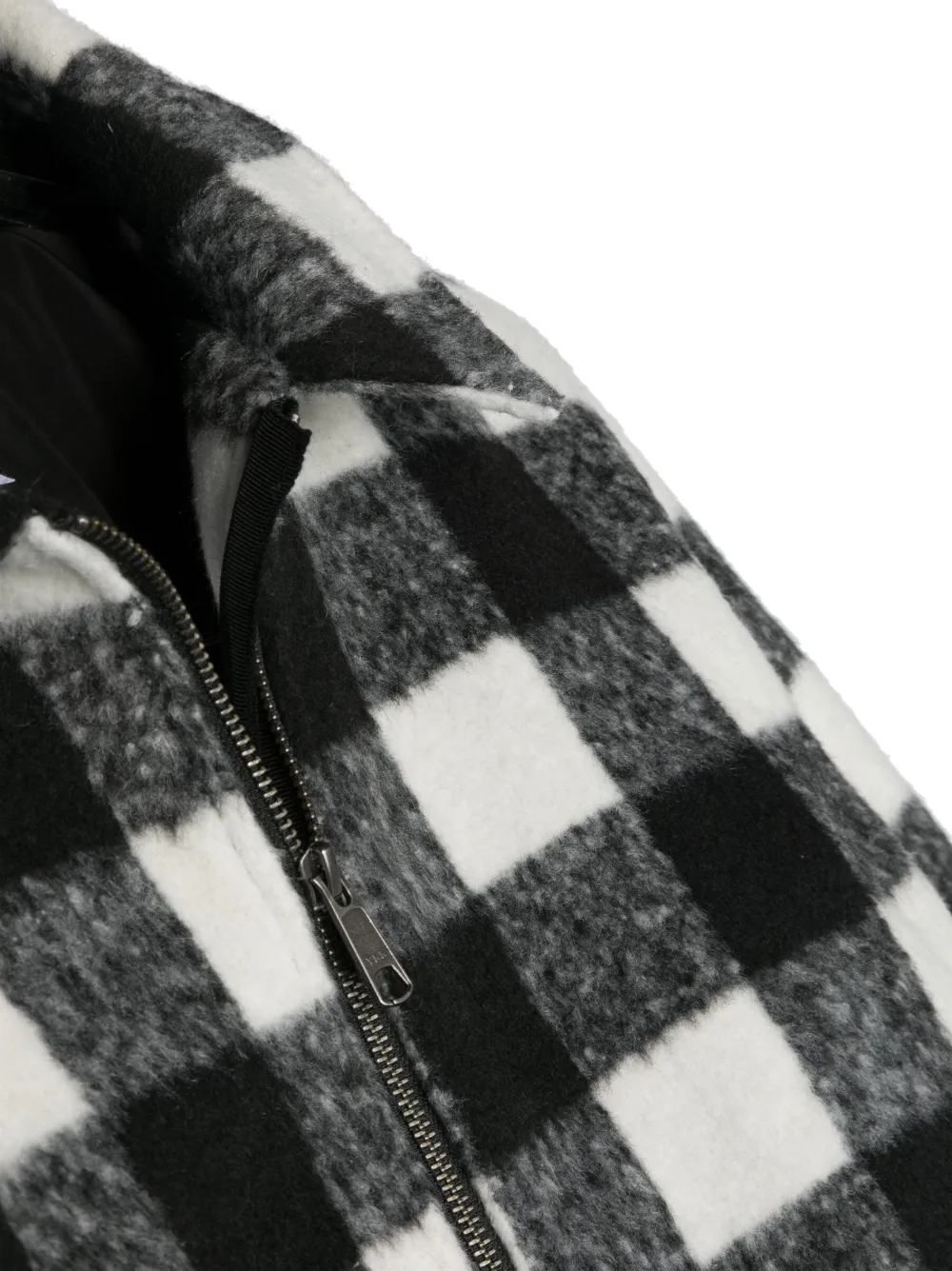 Molo Hasse Check-pattern Jacket In Black