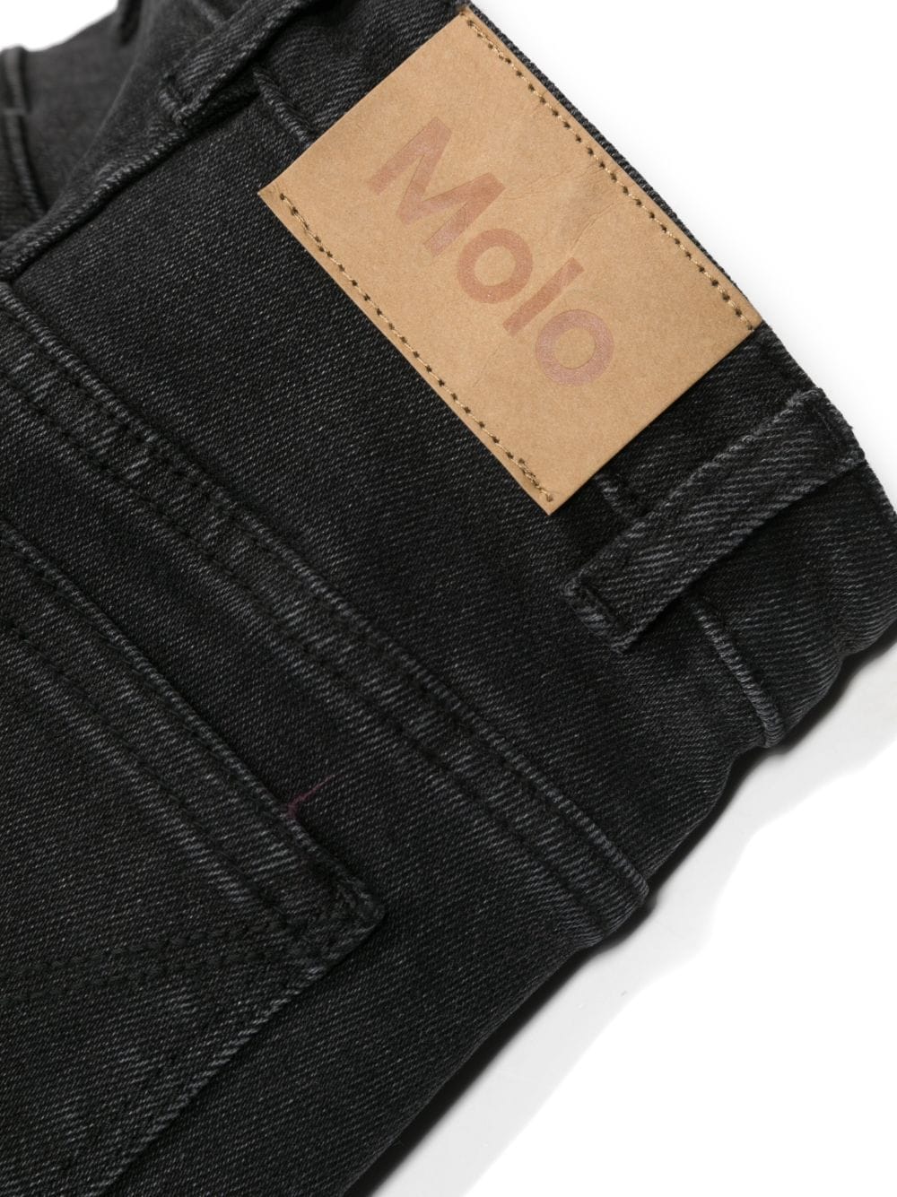 Shop Molo Asta Washed Flared Trousers In Black