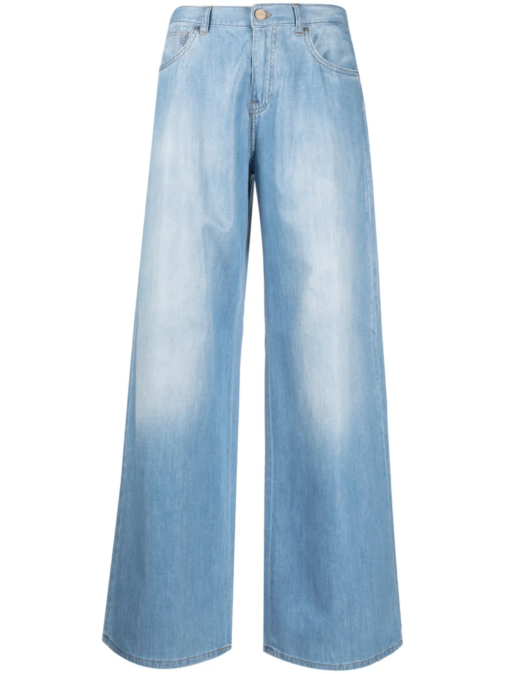 Blugirl Denim Wide-leg Trousers In Light Blue