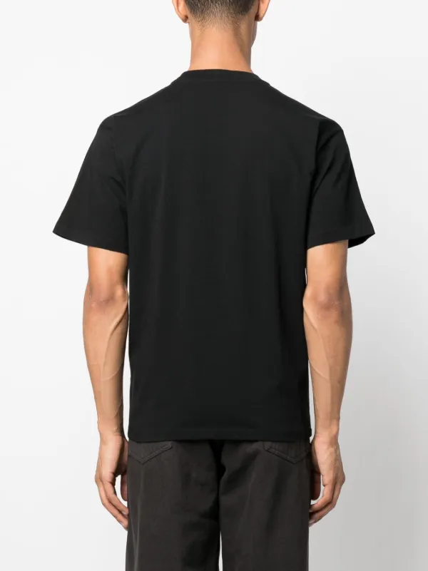 Aries logo-print crew-neck T-shirt | Black | FARFETCH ID