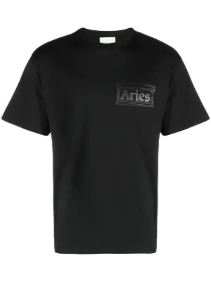 Aries cotton t-shirt black color