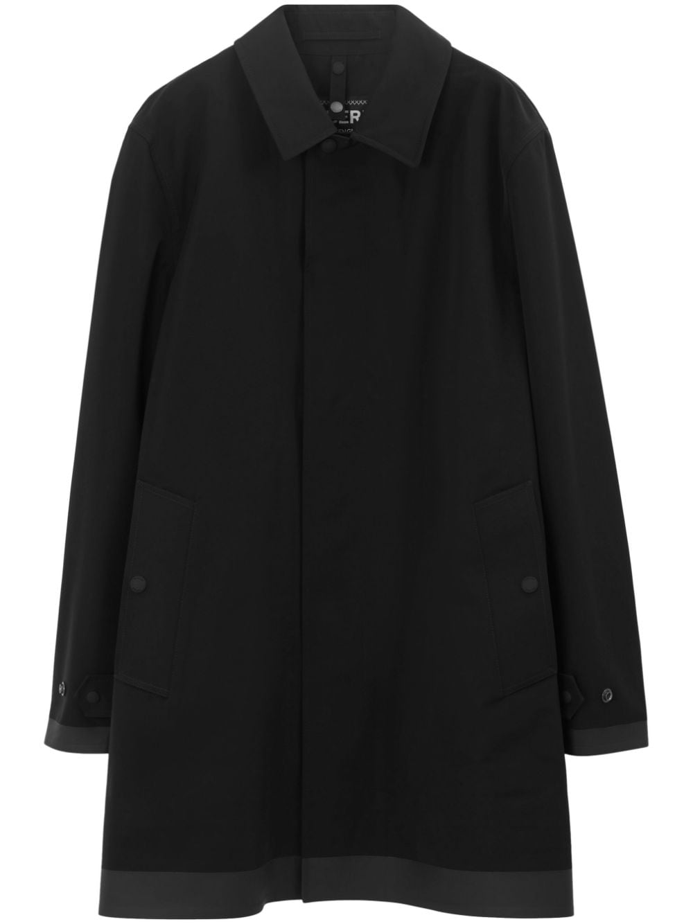 Burberry Press-stud Classic-collar Car Coat In Black