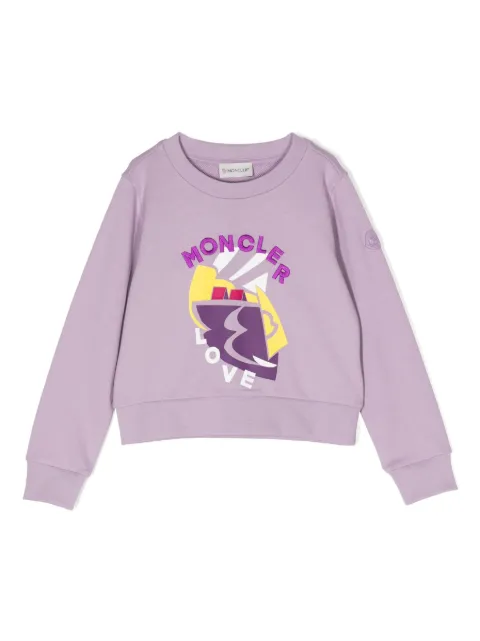 Moncler Enfant logo-detail cotton jumper